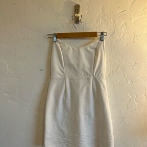 Superdown from Revolve- Strapless White Graduation/Formal Dress